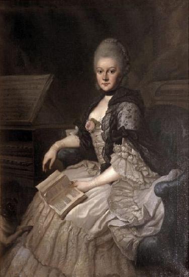 Johann Ernst Heinsius Portrait of Anna Amalie von Sachsen-Weimar-Eisenach, oil painting image